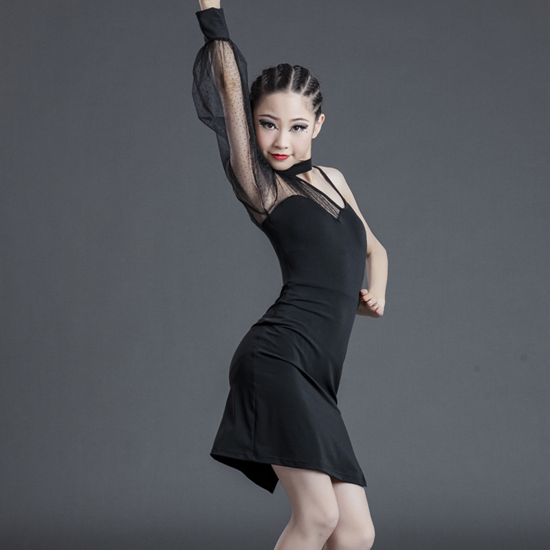 Children's Latin dance dress practice clothes new girl sling performance clothes girls summer Latin competition performance clothes professional