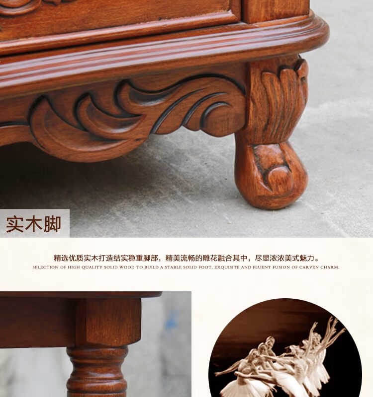 Bàn ghế gỗ kiểu Mỹ Bàn cà phê gỗ phong cách Mỹ Bàn cà phê phong cách châu Âu với hai ngăn kéo Phòng khách phòng khách chạm khắc bàn cà phê - Bàn trà bàn trà sofa