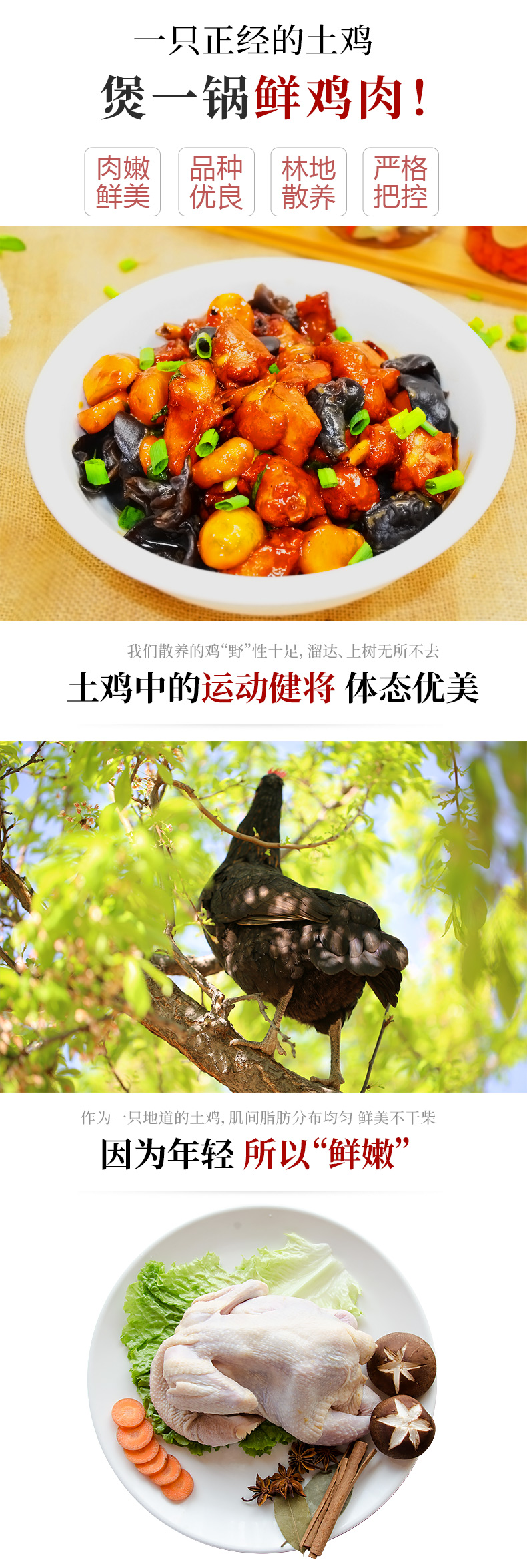 首农集团旗下 百年栗园 散养土鸡 肉嫩不柴 2斤*2只 图3
