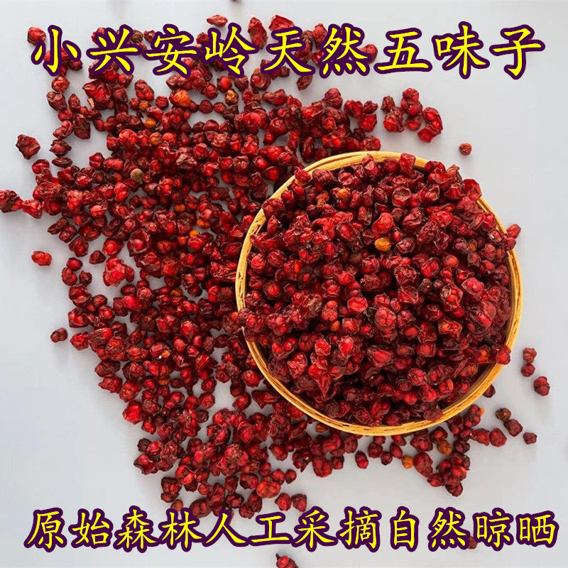 New goods Wild Little Xing'an Ridge Natural shizandra Fresh Zhengzong North Five Taste Oil Seed Fruit Chinese Herbal Medicine Bubble Wine 400g