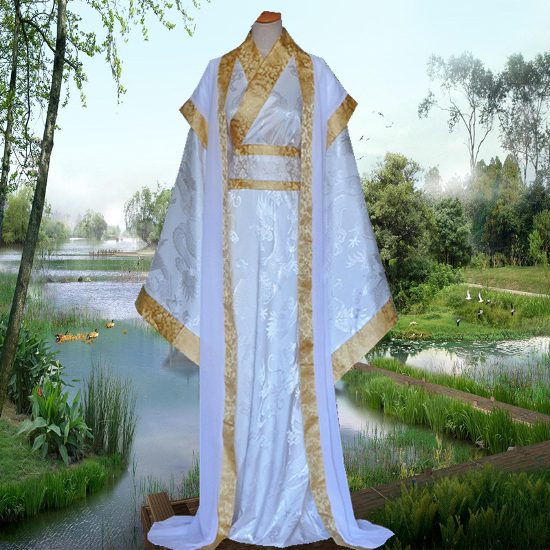 Men's Hanfu Dragon Robes Taiko Costume Ancient Dress Female Photo Gallery Photography Personal Writing Real Stage Performance Ancient Suit Hantang