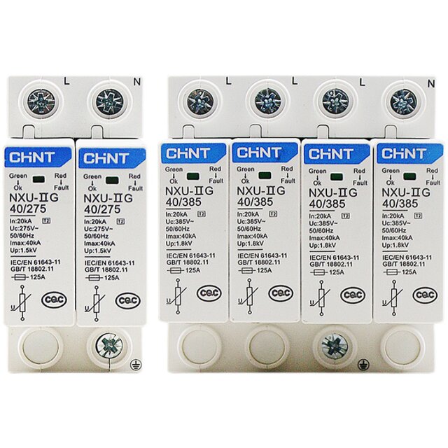 Chint Surge Protector Nxu-Iig Power Lightning Protection Device 2P Surge Switch 220V Household 4P Lightning Avoidance Device