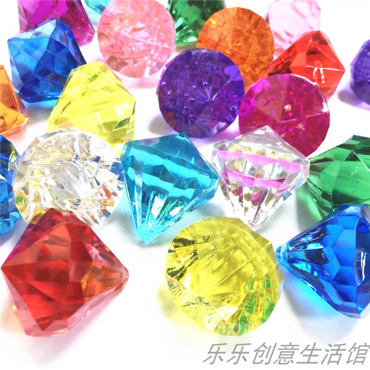 Children Plastic crystal clear with hole Diamonds DIY Beads Toy Tours Art City Lefield Dig SUGAR MACHINE JEWEL