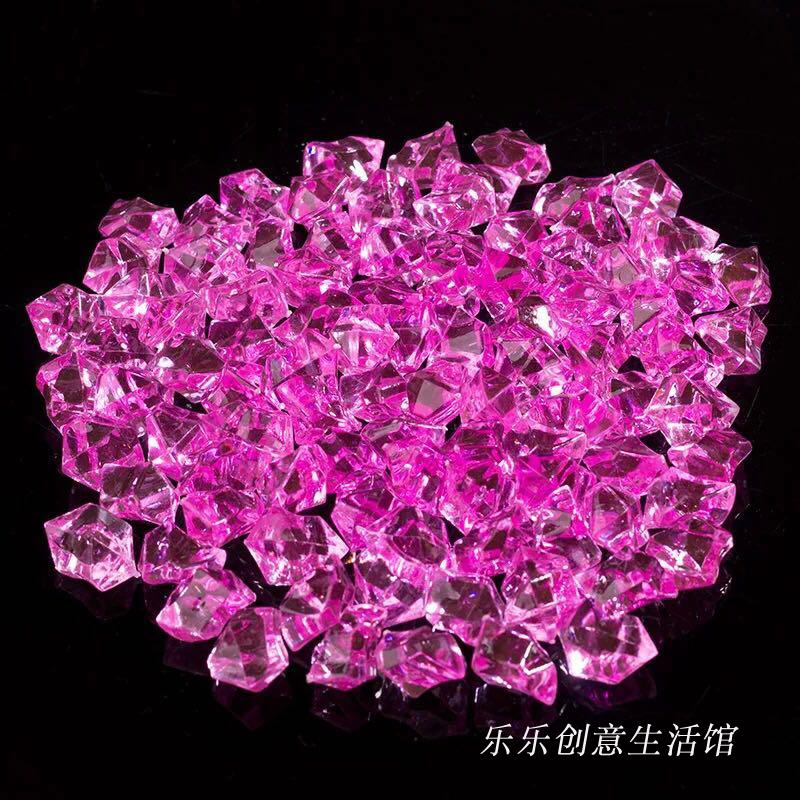 Acrylic ice cube plastic ice grain children's crystal drill grabbing machine sugar digging machine gemstone fish tank vase decoration 1 package price