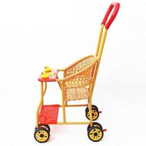 Baby stroller Bamboo rattan woven simple stroller Lightweight summer folding childrens stroller Baby chair Summer cool
