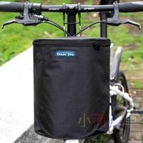 Bicycle front hanging folding basket canvas frame Shopping bag pocket plus waterproof bicycle basket skateboard electric vehicle