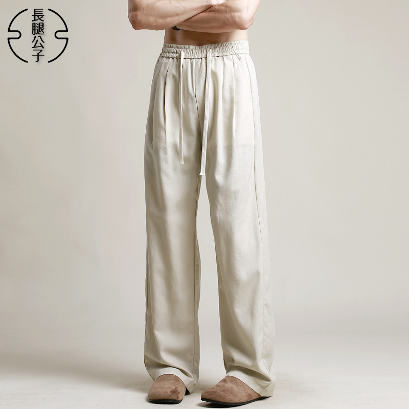 190cm Tall Teenage Boys' Tencel Linen Sports Pants, Extended Version, Summer Straight-Leg Casual Men's Pants, 120cm 190cm Tall Teenage Boys' Tencel Linen Sports Pants, Extended Version, Summer Straight-Leg Casual Men's Pants, 120cm