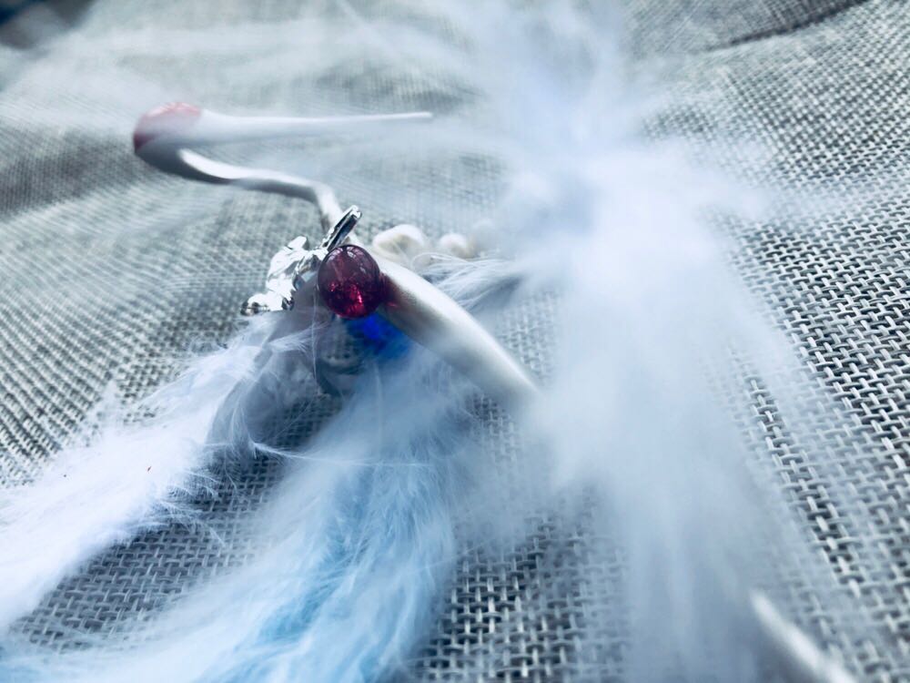 One hairpin and one crown, holding the crane and cloud returning, Hanfu original cheongsam hairpin, micro-filter hairpin