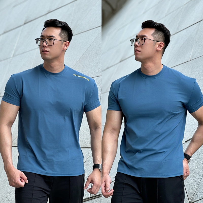 Soft-Shell New Outdoor Sports Shoulder-Revealing Solid Color Short-Sleeve Quick-Drying Cotton Material Shoulder-Expanding Versatile Fitness Top