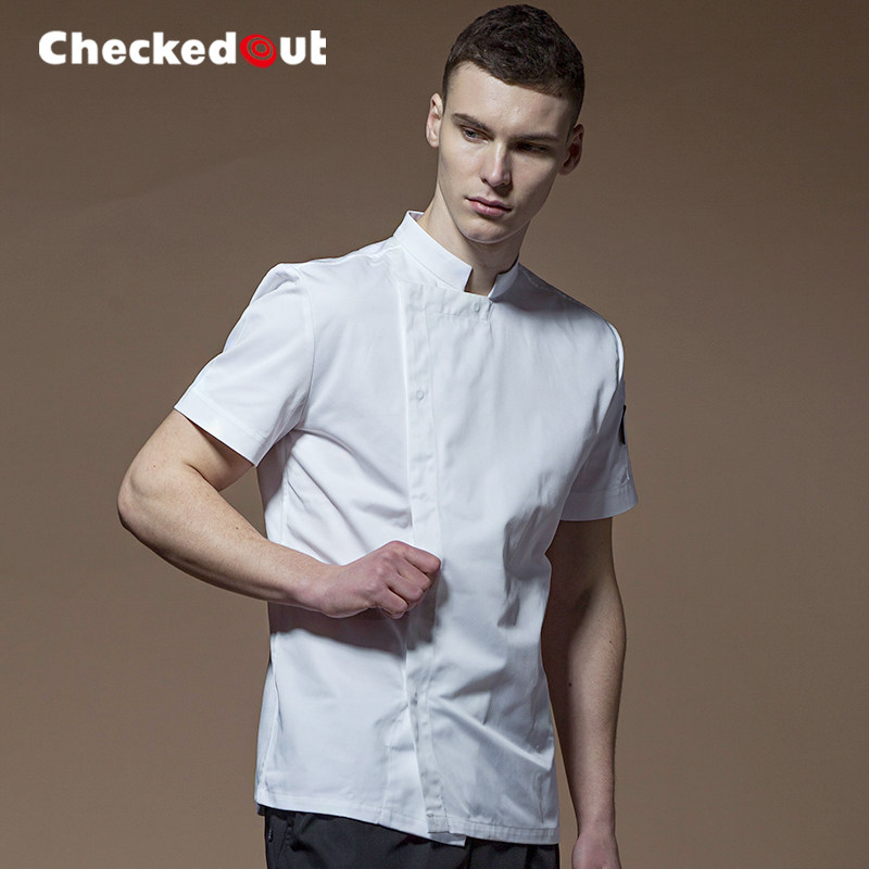 Chef Workdress Short Skitchen Clothes Kitchen Clothes Costume Western Dinner Clothes White