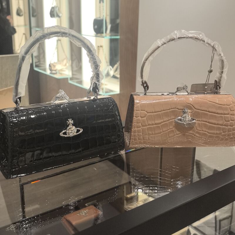 Authentic Korean Vivian Crocodile Pattern Lipstick Bag with Chain and Ticket  Free Shipping