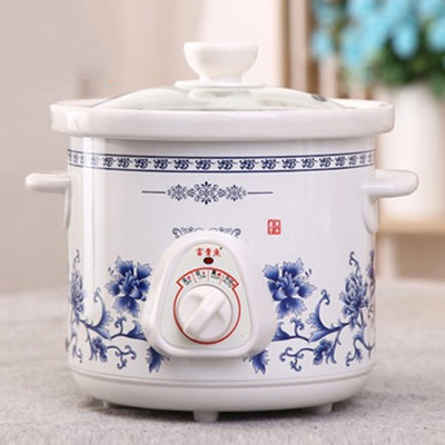 Electric Saucepan Purple Sand BB Cooking Porridge Theware Pan White Porcelain Automatic Home Pot Soup Mini Health Care Yanden Ceramic Electric Saucepan