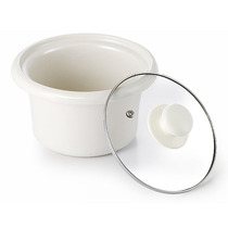 Ceramic electric casserole stew pot soup pot liner 1 5 2 5 3 5 4 5 6L household white porcelain glass lid accessories