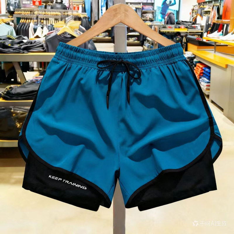 Men's Running Shorts, Quick-Dry, Marathon, Track and Field, Three-Point Length, Summer, Two-In-One, Gym, Can Hold Phone, Group Purchase