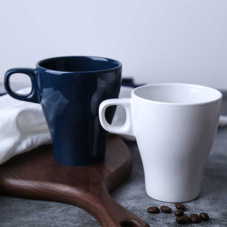 Ikea Fagrick Mug with Lid and Spoon, Coffee Couple Ceramic Cup, Breakfast Milk Cup, Heat-Resistant