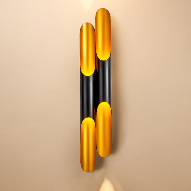 Nordic Post-Modern Minimalist Creative Wall Lamp Industrial Style Staircase Corridor Living Room Bedroom Bedside Lamp Inclined Wall Lamp