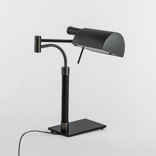 New Post-Modern Creative and Personalized Designer Study, Bedroom, Living Room, Fashionable Table Lamp, Bedside Decorative Leather Table Lamp