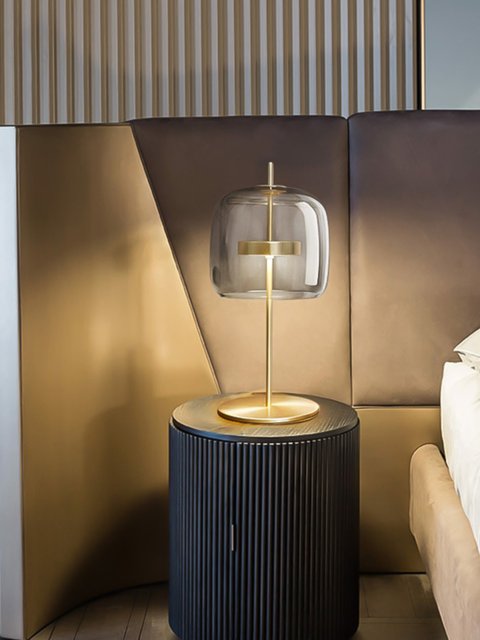 Scandinavian Post-Modern Creative Glass Led Living Room Table Lamp Art Bedside Bedroom Designer Model Room Lamps