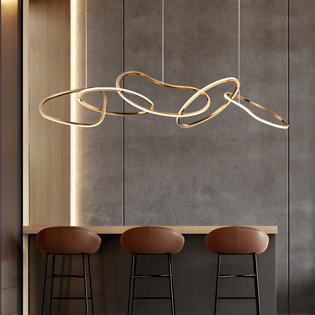 Simple Modern Light Luxury Chandelier, Creative Dining Room Bar Counter Living Room Minimalist Nordic Style Personalized Design Artistic Lighting Fixtures