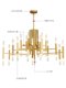 Postmodern Creative and Elegant Villa Living Room and Dining Room Lamp, Nordic Designer Duplex Minimalist Square Tube Hall Chandelier