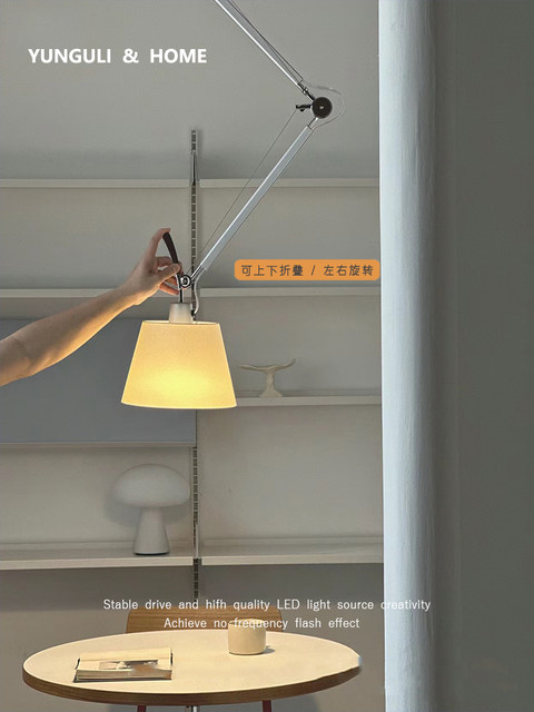 Postmodern Long-Arm Swing-Arm Restaurant Pendant Light Bauhaus Designer Studio Movable Hanging Reading Lamp