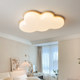 Nordic Ins Cream-Style Solid Wood Cloud Ceiling Light Led Children's Lamp Modern Minimalist Cozy Children's Room Ceiling Light