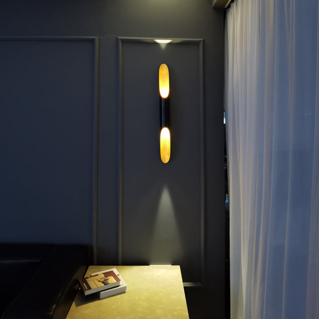 Nordic Wall Lamp Bedside Living Room Bedroom Post-Modern Creative Simple Industrial Style Exhibition Hall Background Wall Lamp Designer