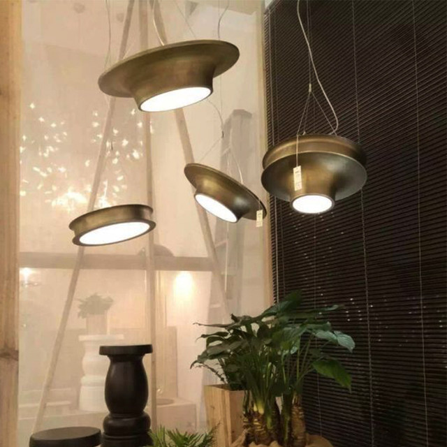 Postmodern Minimalist Rotating Gyro-Shaped Waist Drum Chandelier for Living Room, Dining Room, Villa, Personalized Drum-Shaped Clubhouse, Hotel