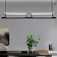 Restaurant Lamp Light Luxury Normcore Scandinavian Post-Modern Minimalist Designer Office Black Bar Table Long Chandelier