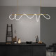 Postmodern Art DIY Long Strip Pendant Light Nordic Light Luxury Minimalist Bar Counter Restaurant Creative Personality Flexible Tube Dining Table Lamp
