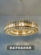Postmodern Light Luxury Chandelier for Living Room, 2025 New Model, Modern Minimalist Style, Elegant Circular Crystal Chandelier