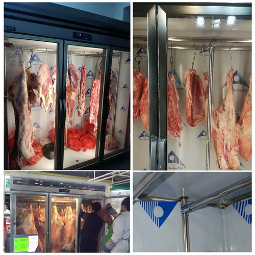Подвесное мясное шкаф свежее шкаф свежее мясо замороженное шкаф Коммерческий свинью, шкаф для коровьего ягненка охлаждаемый вертикальный гребный шкаф?