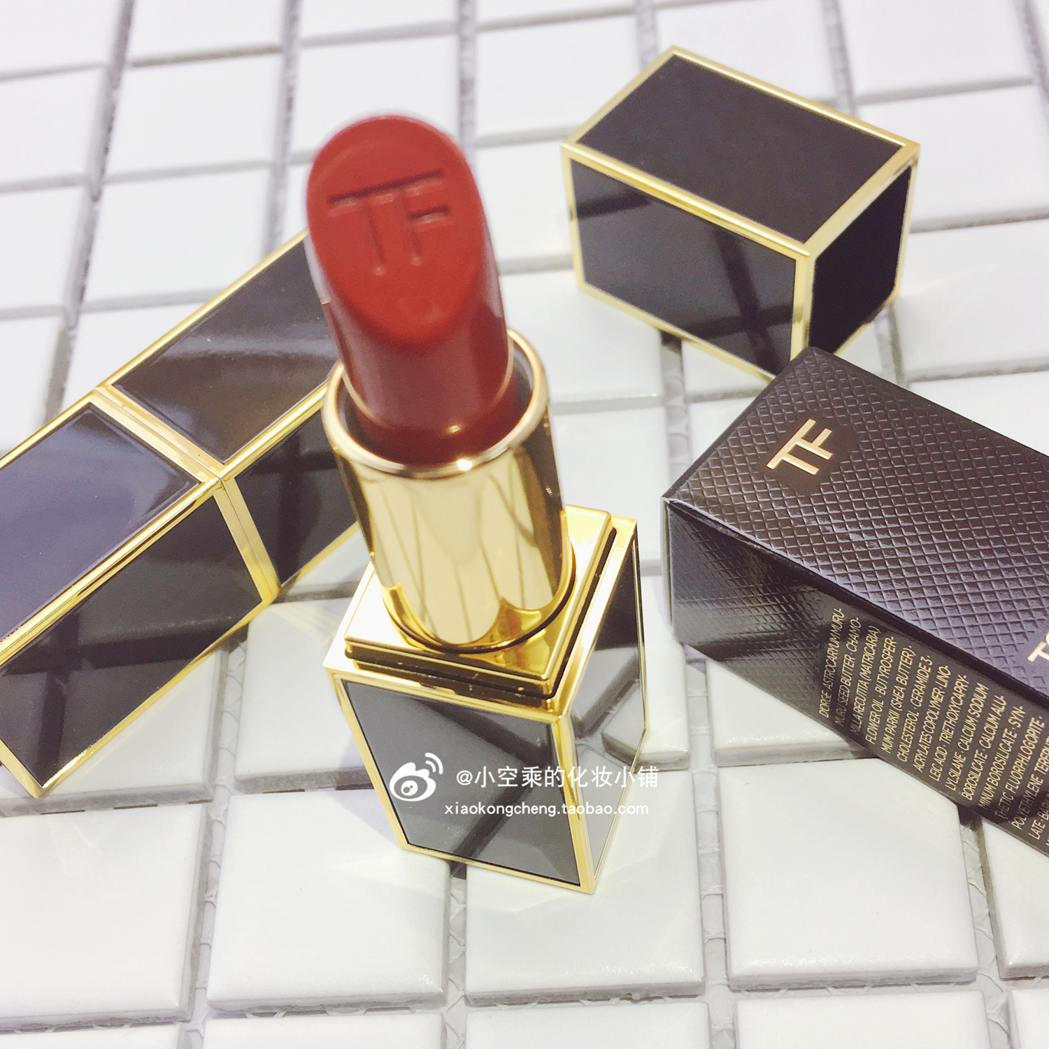 TF Black Gold Black Tube Lipstick 09 10 15 16 80 in sample 1g mini64 HIRO White Pipe 03