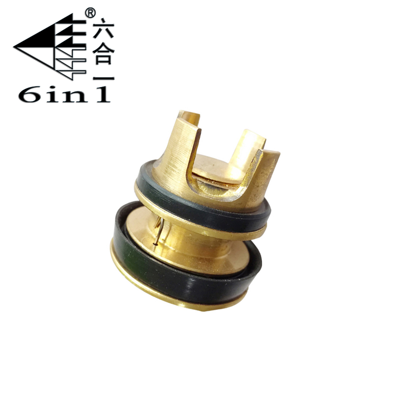 Special valve core for six-in-one hydraulic pedal stool flushing valve