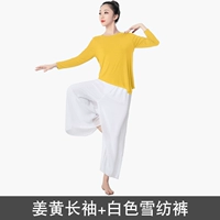 Y907 Джинджер с длинным рукавом+J157 Белые брюки