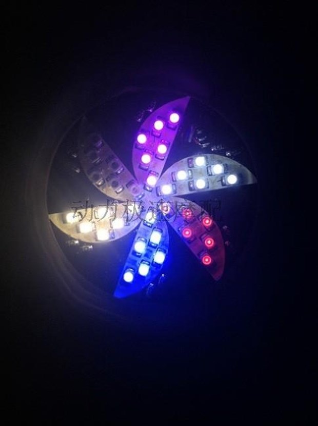 Đèn xe máy điện nhấp nháy đèn LED đèn gió YAMAHA bánh xe nóng đèn cối xay gió ánh sáng màu xanh - Đèn xe máy đèn led bi cầu mini xe máy