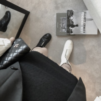 IAMC custom dark texture pattern new products raw edge paper high waist bag hip skirt skirt spring and Autumn womens clothing