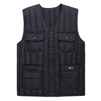 Mùa thu và mùa đông trung niên và tuổi già áo vest cotton ấm áp trung niên nam vest vai xuống bông bố mặc quần áo mùa đông cũ áo khoác ba lỗ nam