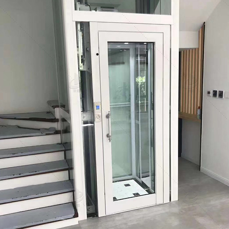 Building Household Elevator Ultraquiet Customized Sightseeing Elevator Indoor and Outdoor Villa Complex Elevator Two Floor Three-Floor Four