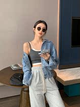Japanese denim coat women's 2021 spring and summer short jacket loose bf style Joker denim vintage top