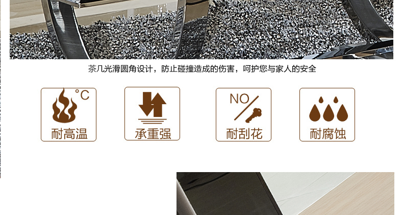 Nội thất Yangxin Bàn cà phê đá cẩm thạch châu Âu Kết hợp tủ bếp bằng thép không gỉ - Bàn trà bàn trà đẹp