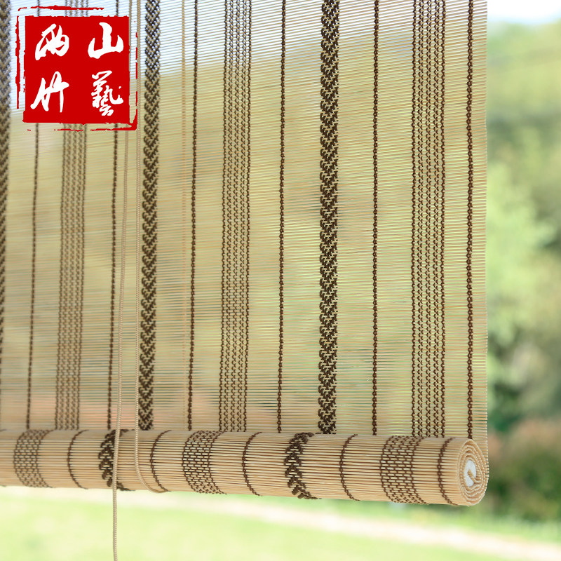 Custom Bamboo Blinds Curtain Roller Shutters Home Shading Shading Partition Decoration Curtain Sunday Style Bedroom Living-room Balcony Tea Room
