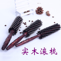 Inner buckle shape comb wood comb pig mane straight hair curl hair comb curl comb bangs big roll comb cylinder comb