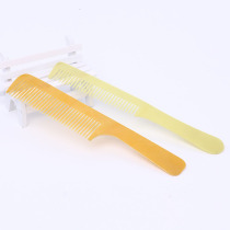 Ultra-thin ultra-wide flat head comb Round head male hair comb Male hair board comb Special bakelite bakelite haircut comb Yellow board comb