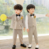 Boy flower boys baby boys birthday dress Childrens small suit suit host Inron performance Western-style autumn and winter