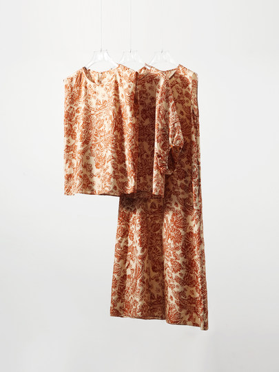 Шелковое платье в стиле пейсли, европейский классический ритмичный принт, платье из тутового шелка, новинка весна-лето 2025, Xiahangge