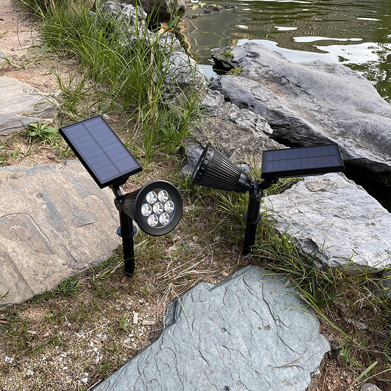 Solar Outdoor Seven Color Photos Tree Light Villa Patio Waterproof Landscape Decoration Garden Lawn Super Bright LED Spotlight