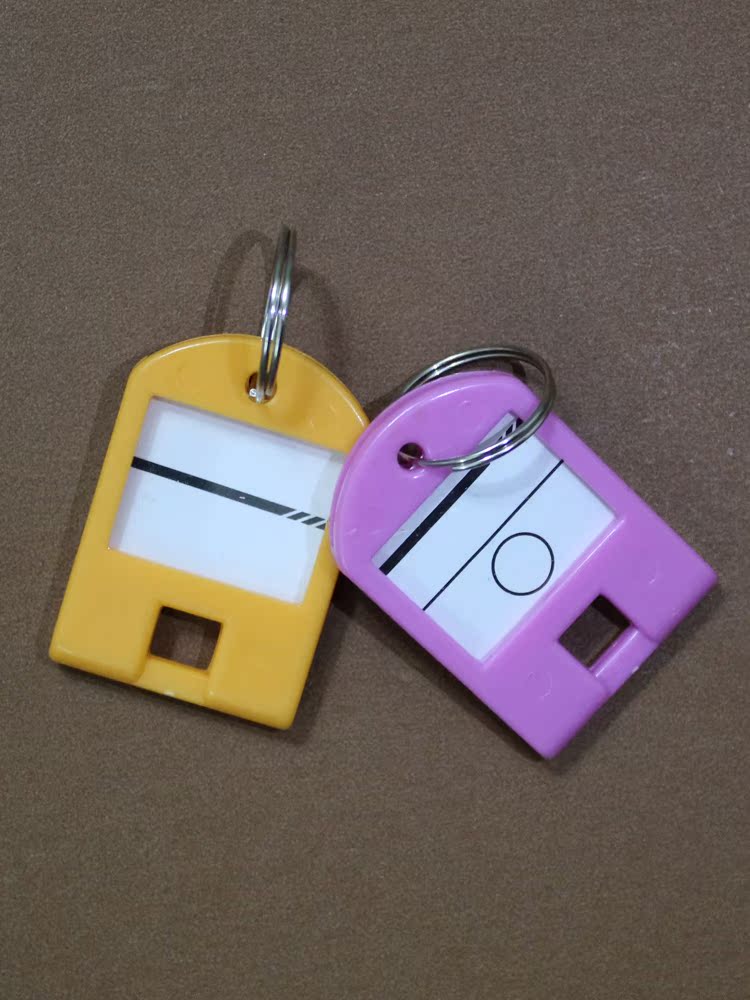 Key tag Plastic number plate Real estate agent key tag can be written classification Double-sided transparent waterproof label