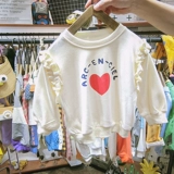 Осенняя толстовка, лонгслив для девочек, коллекция 2021, в корейском стиле, в западном стиле