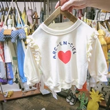 Осенняя толстовка, лонгслив для девочек, коллекция 2021, в корейском стиле, в западном стиле